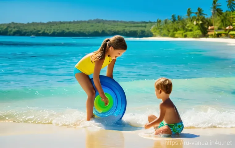 바누아투의 리조트 비교 - **Prompt:** An immersive underwater exploration scene in the crystal-clear waters near Hideaway Isla...