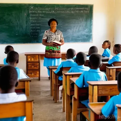 바누아투의 교육 시스템 - **Vanuatu Primary Classroom: A Multilingual Learning Environment**
    A vibrant, sunlit primary sch...