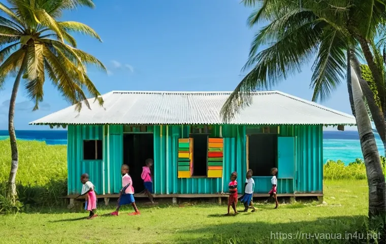 바누아투의 교육 시스템 - **Vanuatu Primary Classroom: A Multilingual Learning Environment**
    A vibrant, sunlit primary sch...