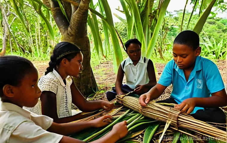 바누아투의 교육 시스템 - **Remote Island School: Resilience Amidst Nature's Challenges**
    A small, sturdy school building,...